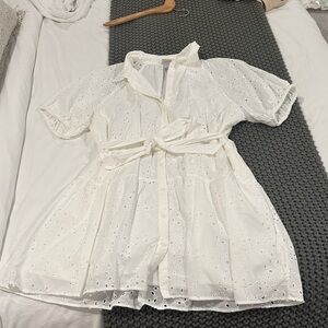 a new day White Button-Up Dress